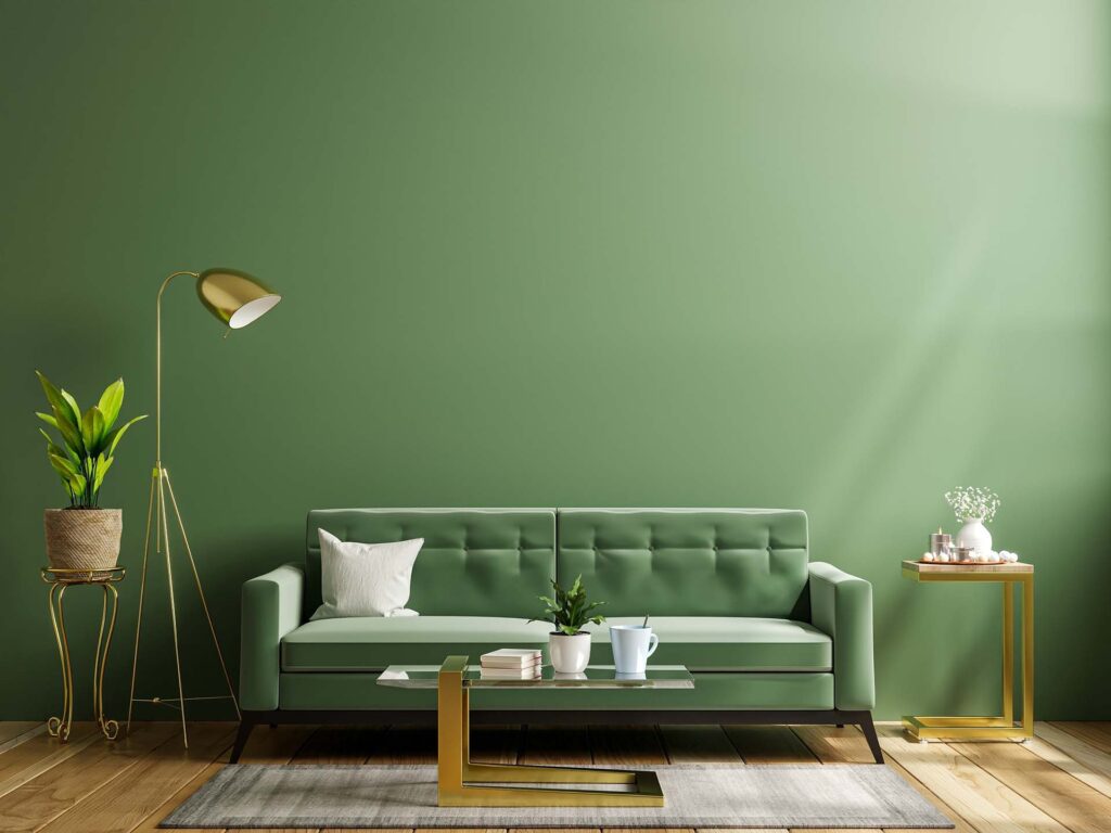 Luxury living room wall mockup